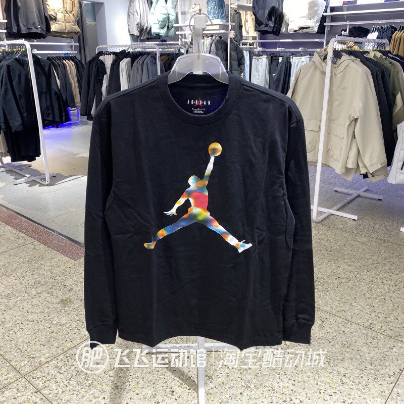冬正品Nike耐克JORDAN圆领训练男运动休闲纯棉长袖T恤IM6512-010 - 图0