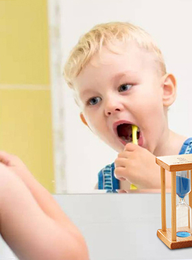 木质防摔儿童刷牙1/3沙漏计时器