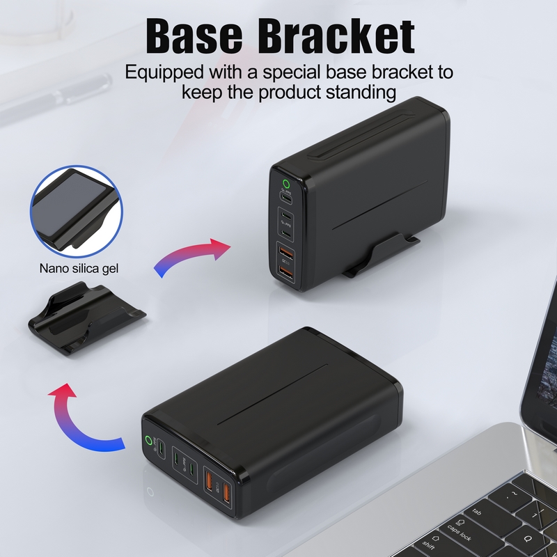 Jomax ET氮化镓245W PD3.1五口桌面充电器3C2A支持Macbook苹果140W充电适用于手机苹果华为小米OPPO快充100W - 图2