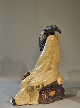 苏东坡摆件陶瓷中式家居客厅酒柜