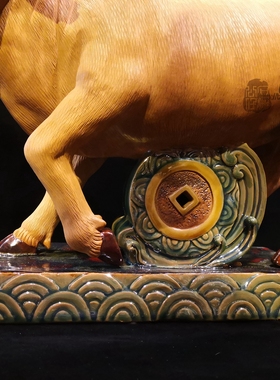 中式风旺事业石湾公仔酒柜摆件