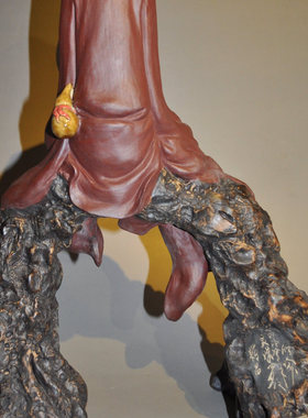 灵珠达摩佛像禅意中式石湾公仔陶瓷客厅玄关中式手工家居工艺摆件