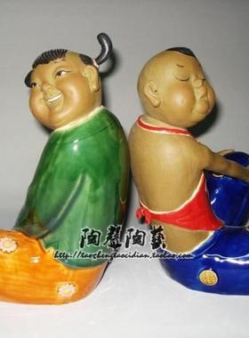 工艺情侣石湾公仔家居客厅摆件