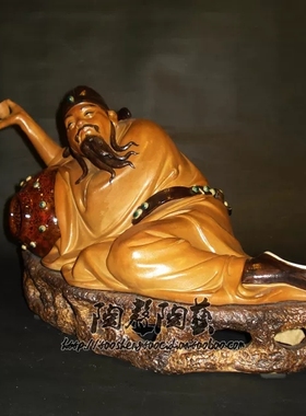 工艺李白醉酒博古架中式风摆件