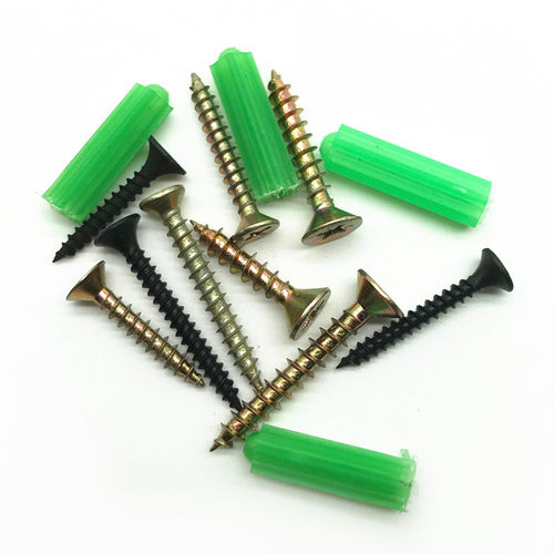 沉头十字自攻螺丝墙板钉木螺丝纤维板钉绿胶塞螺丝膨胀胶粒M3.5M4 - 图3