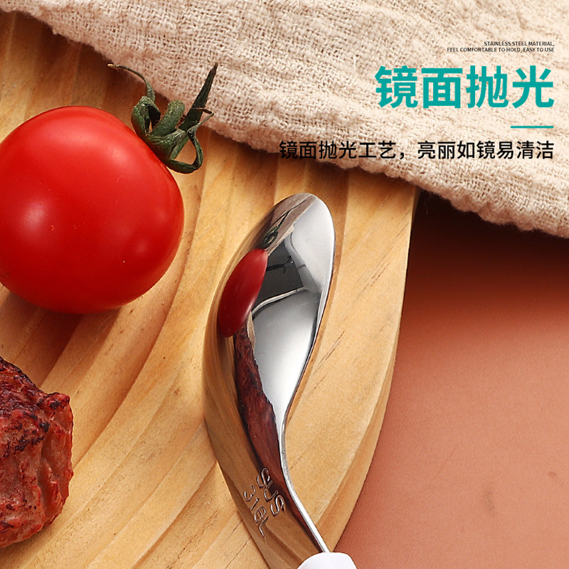 宝宝自主进食辅食勺子儿童不锈钢餐具元宝叉勺一岁婴儿学吃饭训练,淘宝优惠券,粉丝福利购,淘宝优惠卷