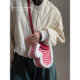 Original design vintage plaid plush glove crossbody bag