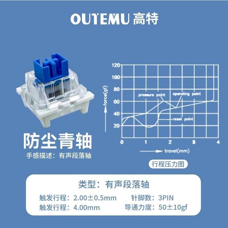 高特机械键盘轴体青轴黑轴红轴茶防尘轴DIY键盘维修配件键盘按键,淘宝优惠券,粉丝福利购,淘宝优惠卷