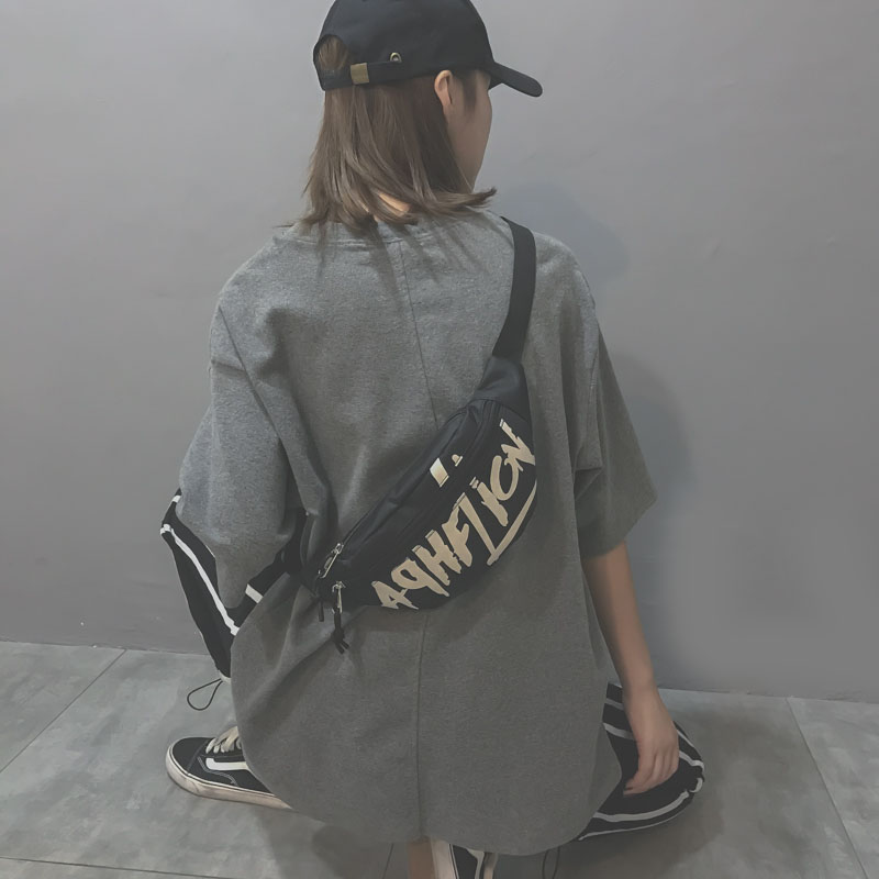 大泽＆二胖小包包女新款ins潮酷韩版学生百搭斜挎工装蹦迪少女腰包胸包0