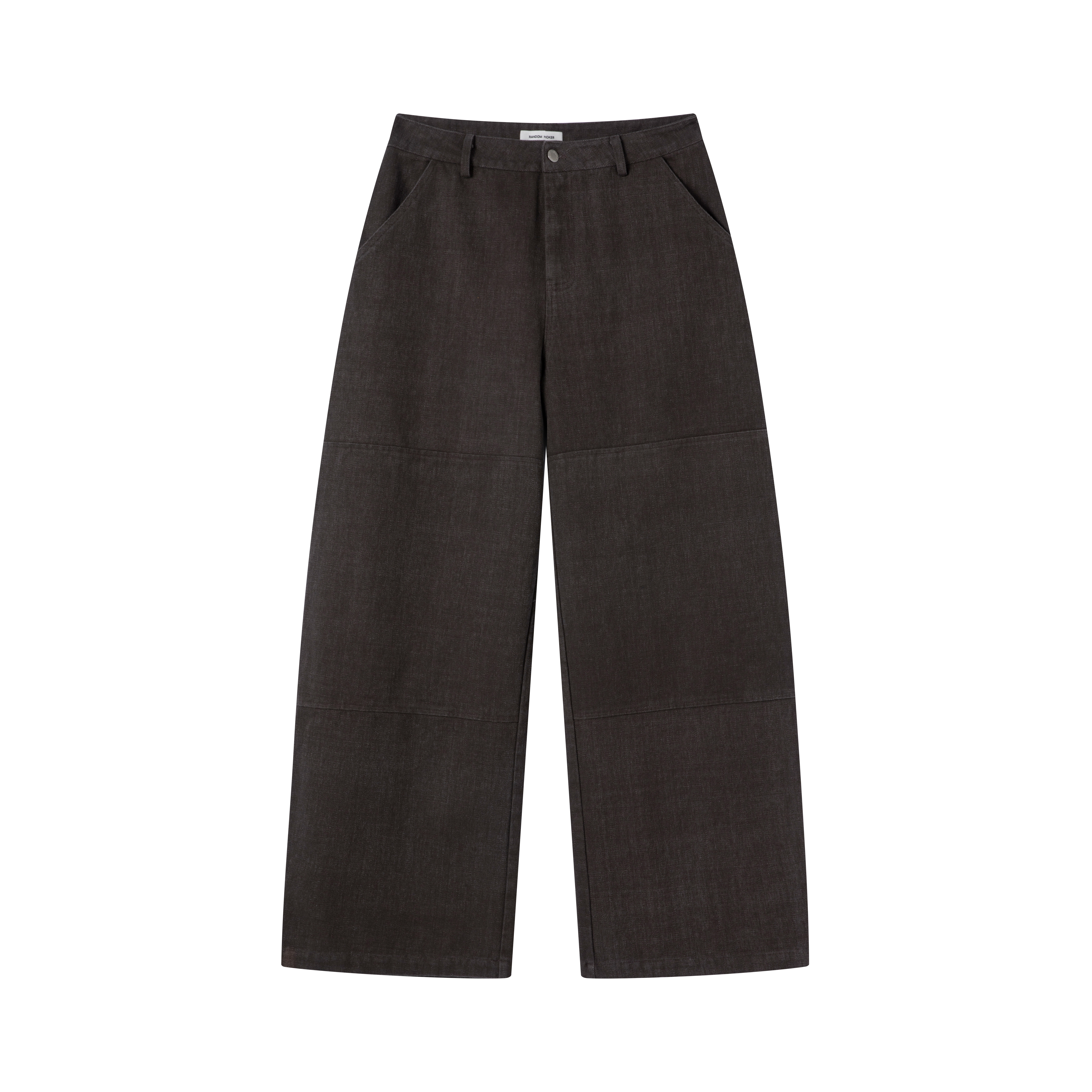 RANDOMHOKER 男女同款水洗复古裁片拼接低腰弯刀直筒工装裤,淘宝优惠券,粉丝福利购,淘宝优惠卷