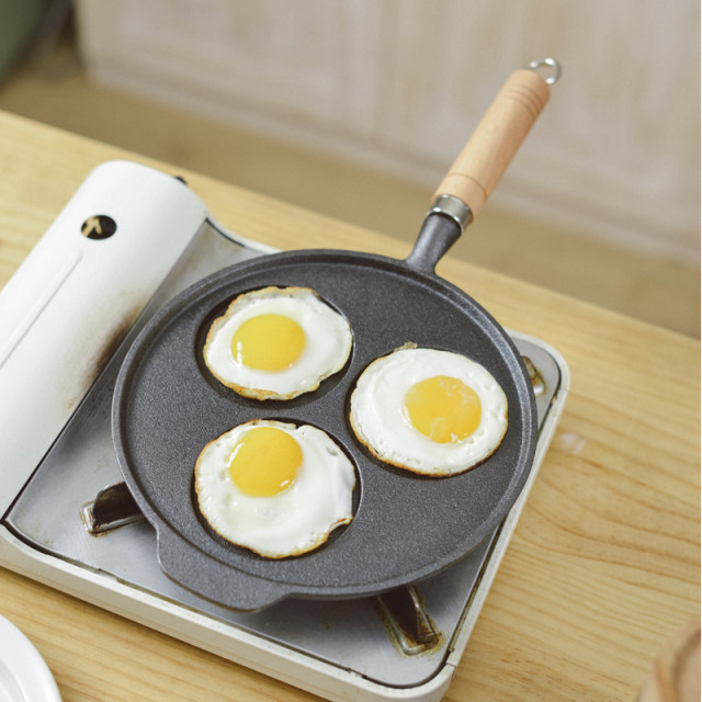 Cast iron mini omelette pan non-stick pan egg dumpling artifact pouring oil  small pot pouring oil hot oil small pot pan