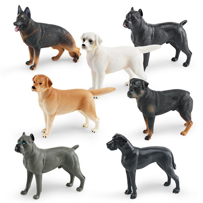 亚马逊仿真牧羊犬卡斯罗犬丹犬拉布拉多罗威纳犬宠物狗狗动物模型 - 图1