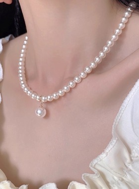 法式复古珍珠双层项链