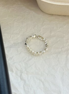 纯银光面素圈戒指女小众时尚