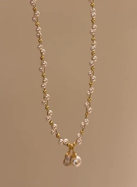 花生吊坠珍珠项链女2025新款