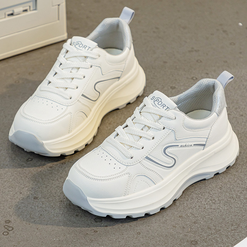 真皮大码女鞋41-43秋季新款百搭透气小白鞋软底轻便休闲运动鞋42,淘宝优惠券,粉丝福利购,淘宝优惠卷