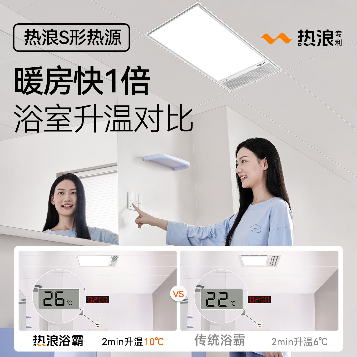 OP bathroom heater exhaust fan and lighting integrated