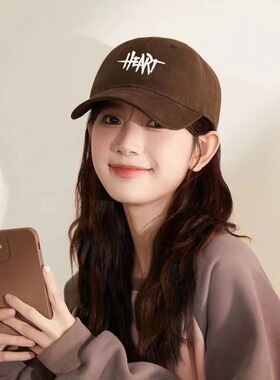 新款春夏棒球帽情侣同款刺绣鸭舌帽显脸小一博同款帽子男女遮阳帽