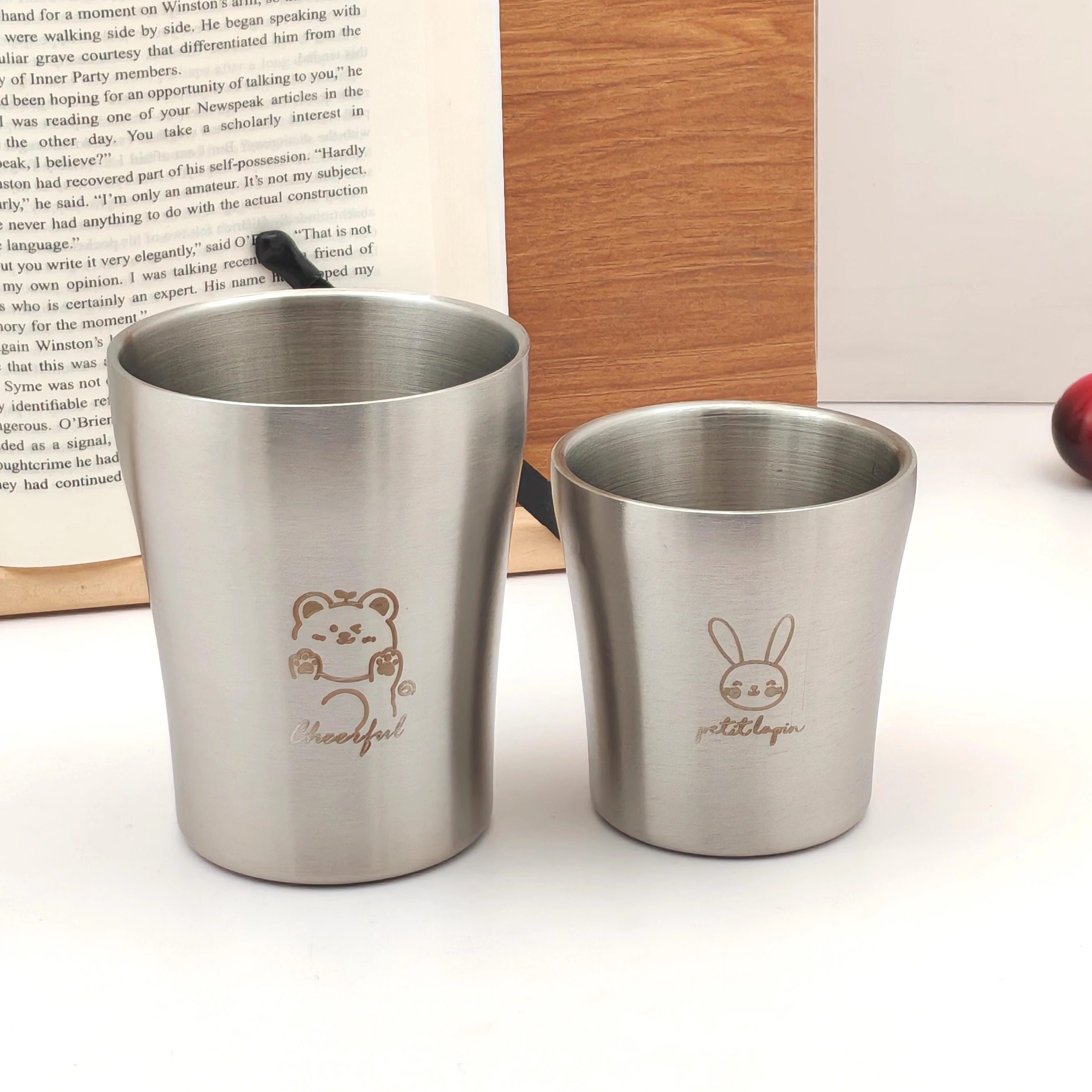 316不锈钢儿童水杯双层隔热宝宝牛奶杯幼儿园水杯可叠加,淘宝优惠券,粉丝福利购,淘宝优惠卷