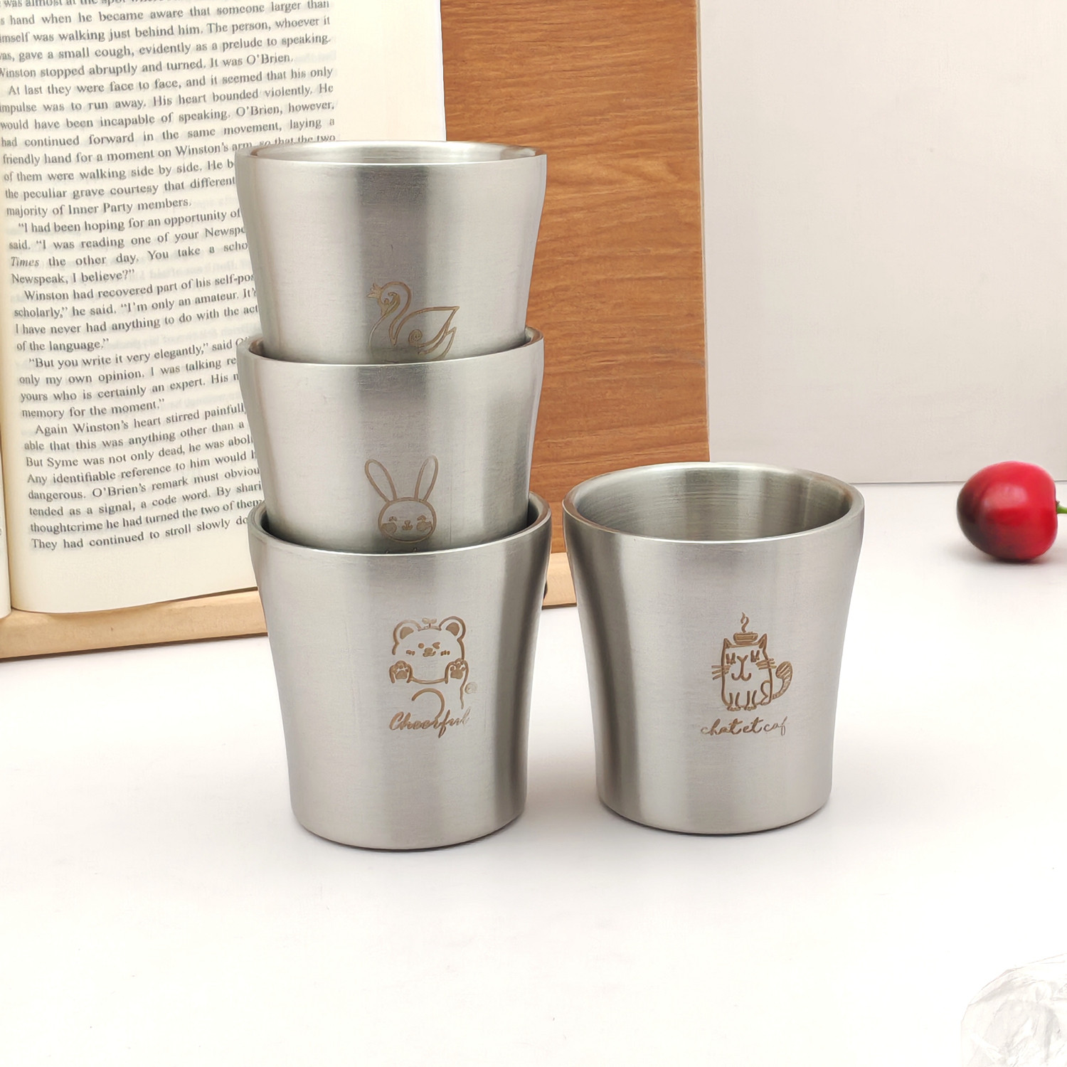 316不锈钢儿童水杯双层隔热宝宝牛奶杯幼儿园水杯可叠加,淘宝优惠券,粉丝福利购,淘宝优惠卷