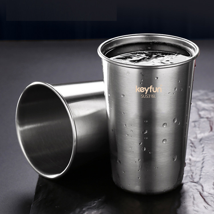 ins316L不锈钢杯子单层啤酒杯果汁杯防摔随手杯户外露营冷饮杯,淘宝优惠券,粉丝福利购,淘宝优惠卷
