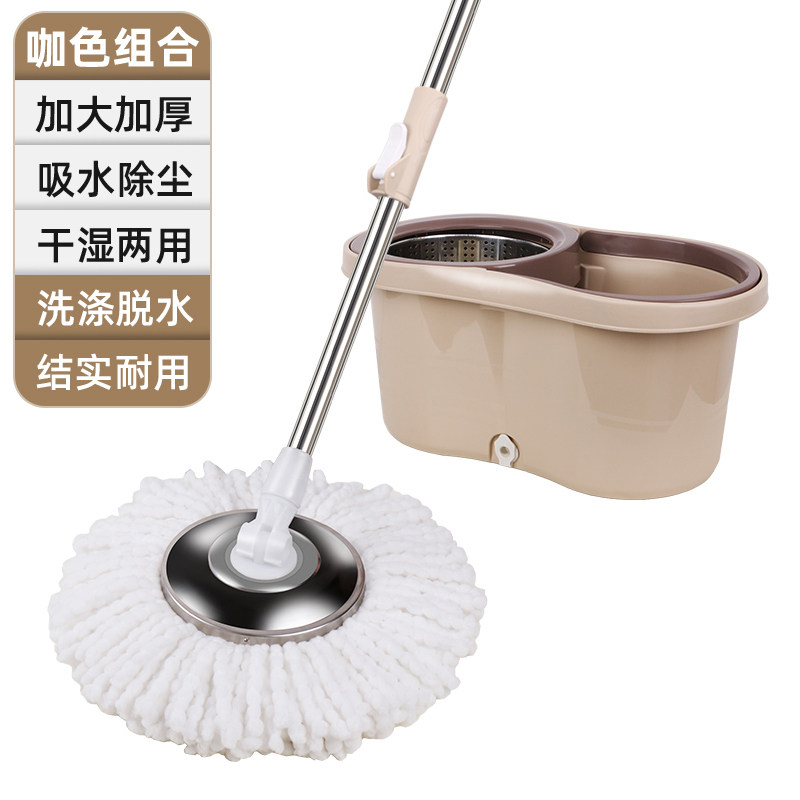 Inexplicable Double Drive Mop Bucket Free Hand Wash Tug Bucket Swivel Automatic Good God Tug Household Mop Bucket Labor-saving Mound Cloth