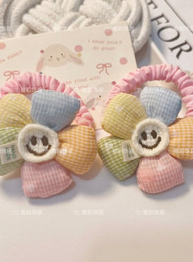 秋冬女童可爱花朵小肠发圈不伤发