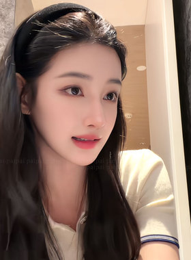 黄乔同款黑色发箍高颅顶发卡