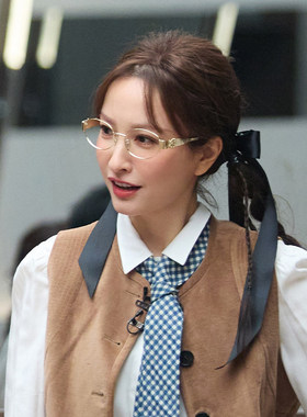 吴昕同款金色眼镜男女通用
