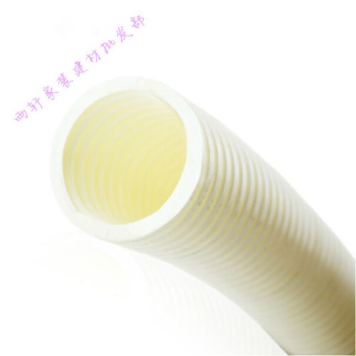 白色PVC阻燃绝缘电工套管联----塑16mm波纹管 3分 波纹电线套管 - 图0