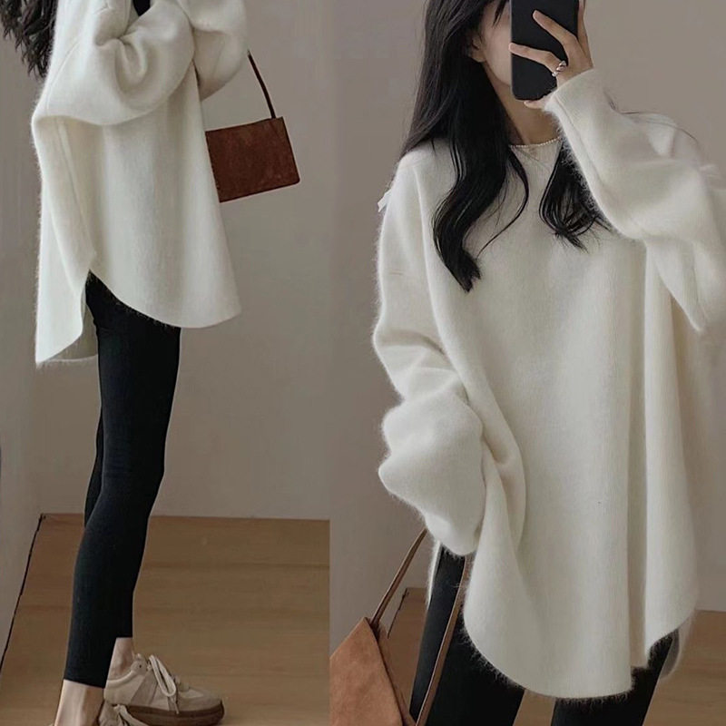 纯色毛衣女秋冬新款韩版宽松慵懒风女士精品内搭时尚针织打底衫潮,淘宝优惠券,粉丝福利购,淘宝优惠卷