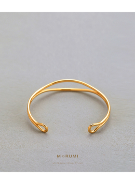 莫比乌斯环森系电镀保色包金手镯