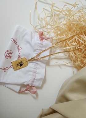 18k镀金不褪色女王双面钱币项链