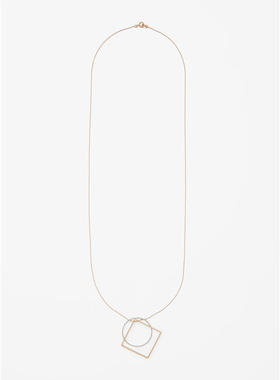 高品质极简设计方圆四季项链