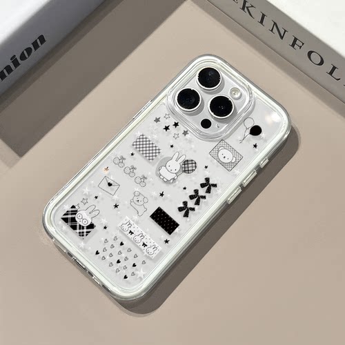 星星米菲兔适用苹果17pro手机壳iPhone16三合一炫彩可爱15小众华为mate70保护套OPPO荣耀200新款创意小米 - 图2