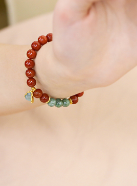 s925银翠玉葫芦天然南红手链手串