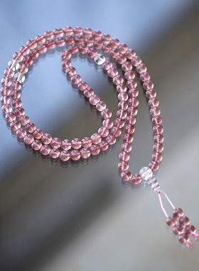 俄罗斯星空蔷薇粉超级七佛珠手链