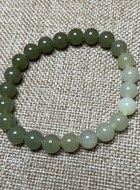 渐变色闺蜜礼物圆珠单圈玉石女款