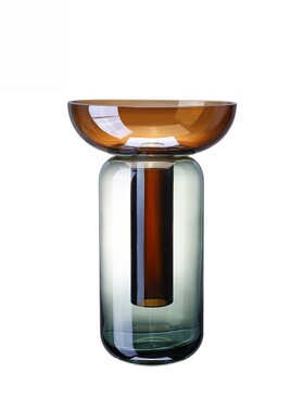 创意玻璃花瓶亮丽色彩可拆分插花器家居软装饰批发摆件跨境专供