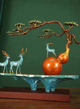 鹿摆件葫芦摆件福禄聚家居客厅博古架装饰品开业礼品