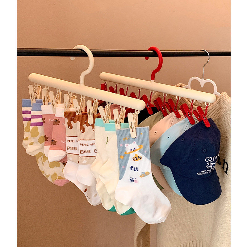 高颜值多夹子袜子夹晾晒架家用内衣内裤衣架帽子收纳神器学生宿舍,淘宝优惠券,粉丝福利购,淘宝优惠卷