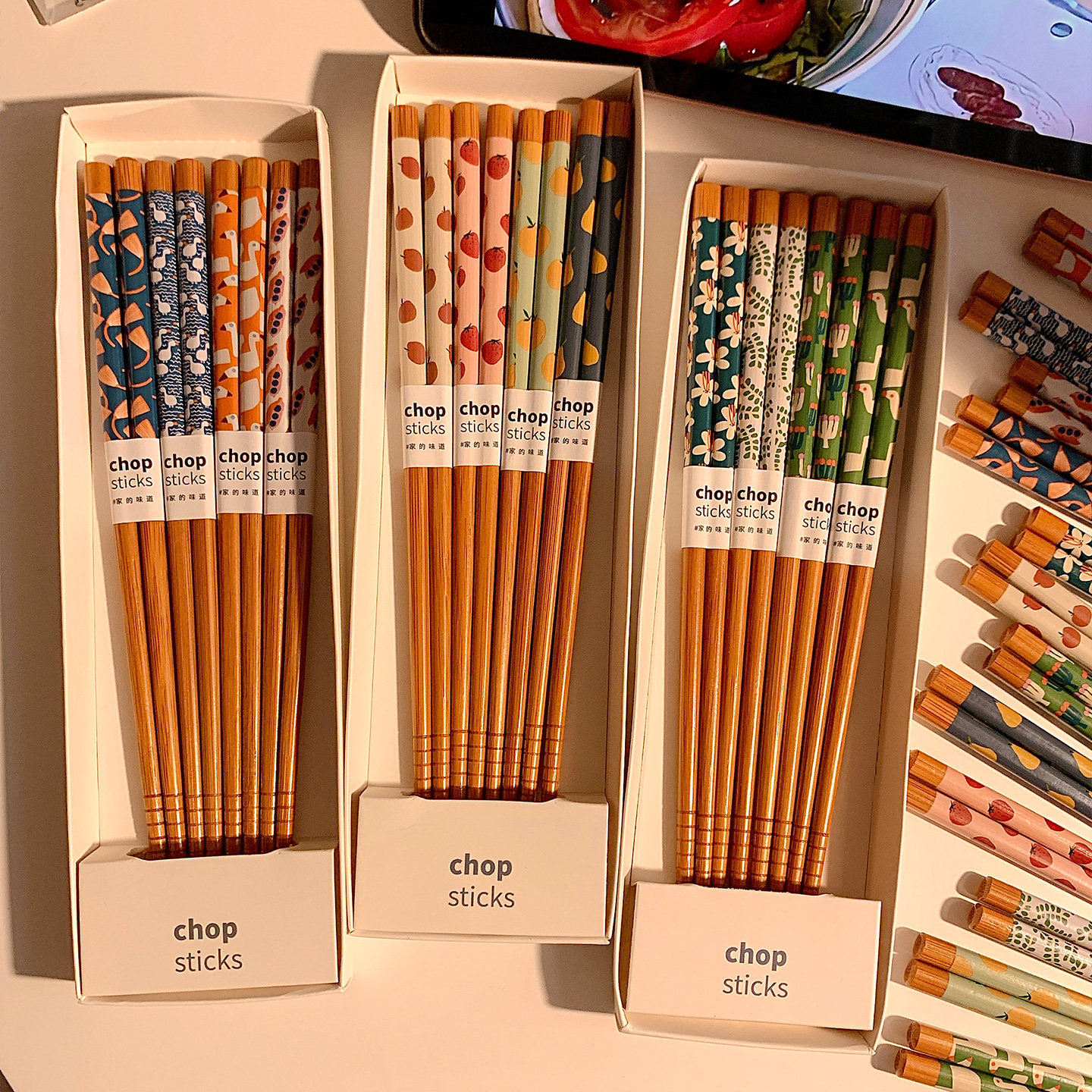 超值8双装！可爱ins天然竹木筷子家用一人一筷防滑防霉耐高温筷子 - 图3