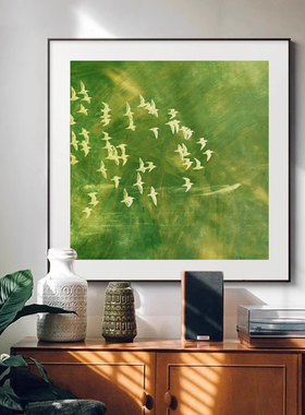 『飞鸟』法式复古客厅装饰画高级感中古沙发背景墙画走廊玄关挂画