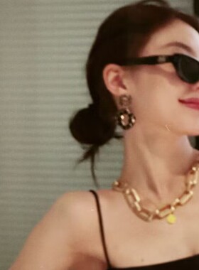 猫眼太阳镜复古小框墨镜