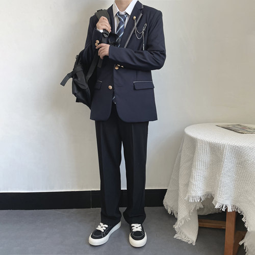 上野原创日系西装学院风校园DKJK西服外套制服班服校供感预备校服-图1
