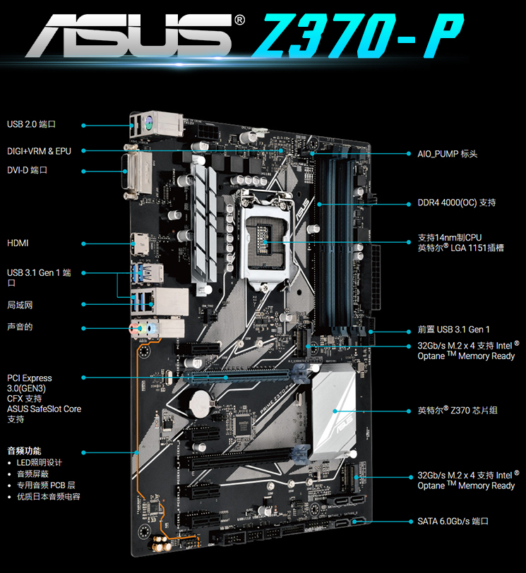 充新Asus/华硕PRIME Z370-P H F A Z390电脑主板1151针8代9代DDR4-图0