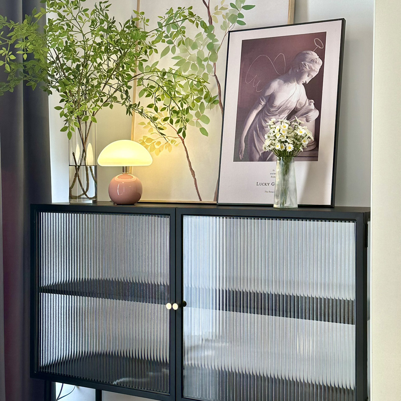 蘑菇台灯奶油风陶瓷护眼出租房卧室床头温馨少女ins风氛围小夜灯