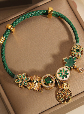 绿野仙踪潘家风格枫叶树人手链女