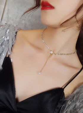日韩时尚百搭短款女潮韩国锁骨链