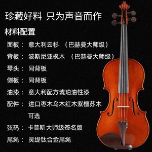 德国卡普斯小提琴独立制作纯手工专业演奏级意大利工艺进口欧料